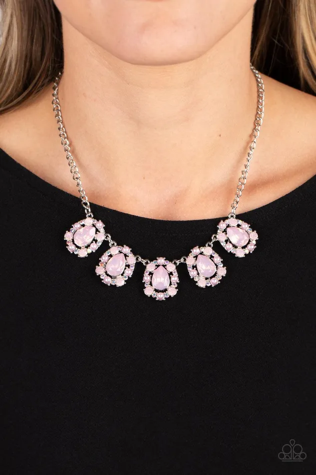Pearly Pond Pink Necklace Jewelry by Bretta Paparazzi Accessories Necklaces