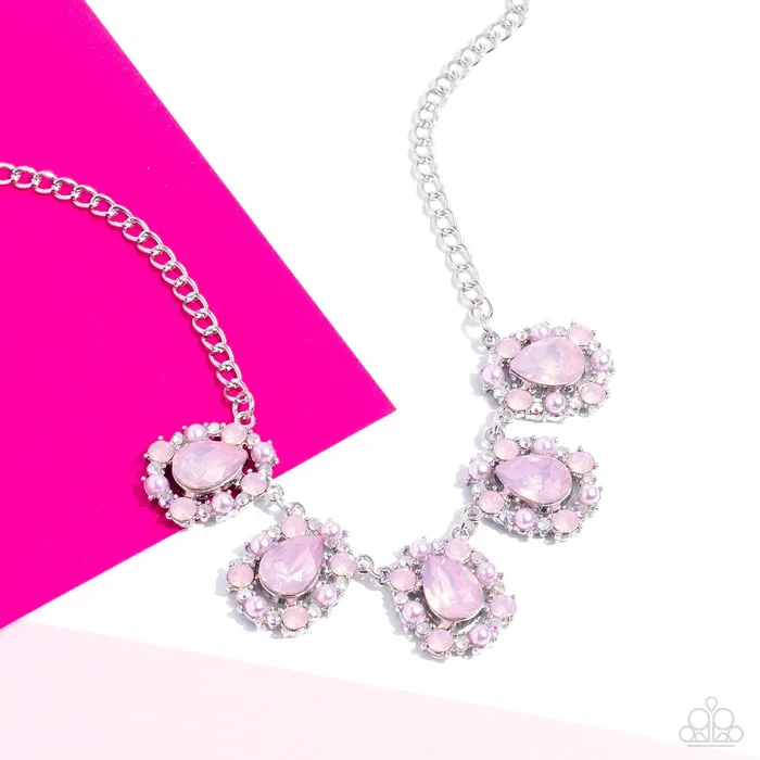 Pearly Pond Pink Necklace Jewelry by Bretta Paparazzi Accessories Necklaces