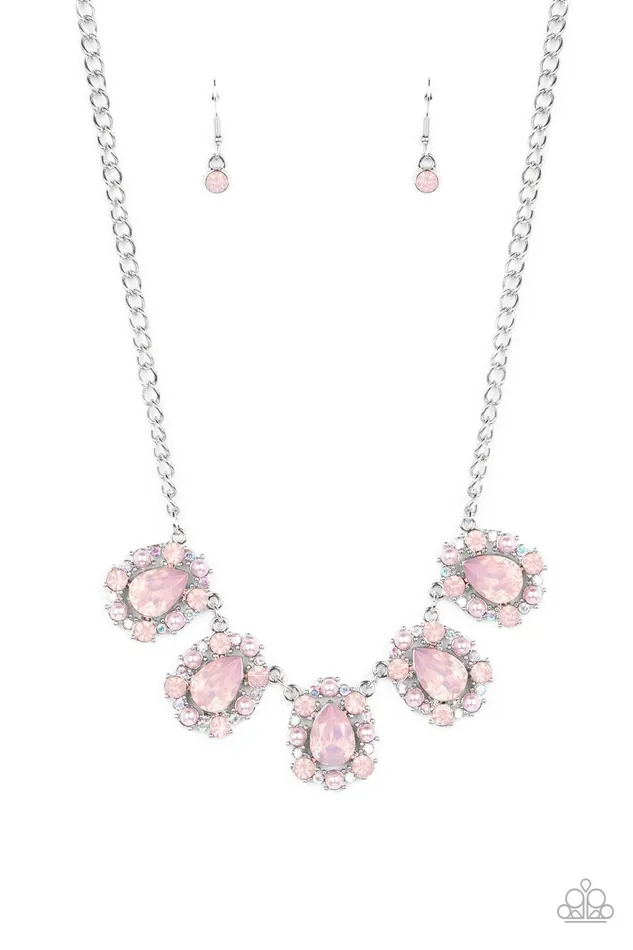 Pearly Pond Pink Necklace Jewelry by Bretta Paparazzi Accessories Necklaces