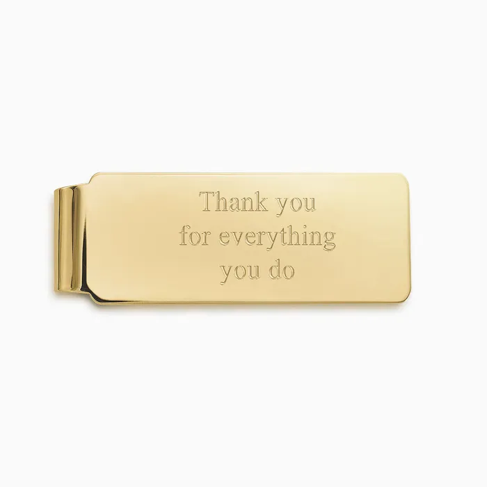 PreStyled Sets Sandy Steven Engravers Engravable StraightEdge 14k Yellow Gold Money Clip