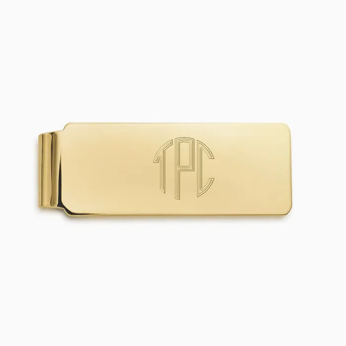 PreStyled Sets Sandy Steven Engravers Engravable StraightEdge 14k Yellow Gold Money Clip