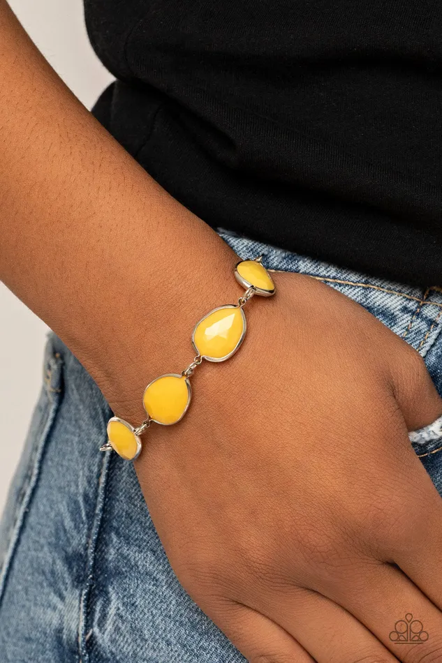 REIGNy Days Yellow Bracelet Jewelry by Bretta Paparazzi Accessories Bracelets