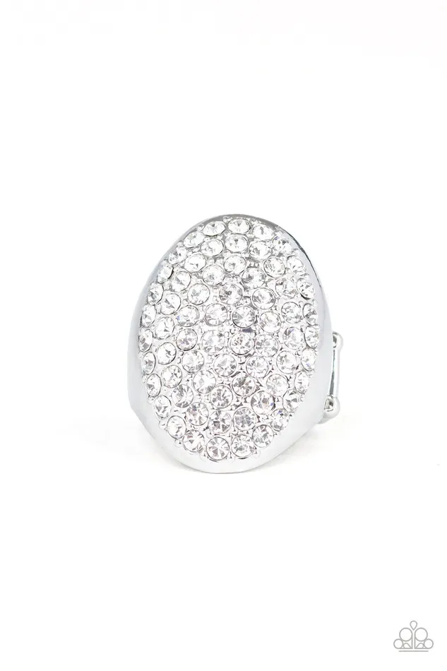 Rings Bling Scene White Ring Jewelry by Bretta Paparazzi Accessories