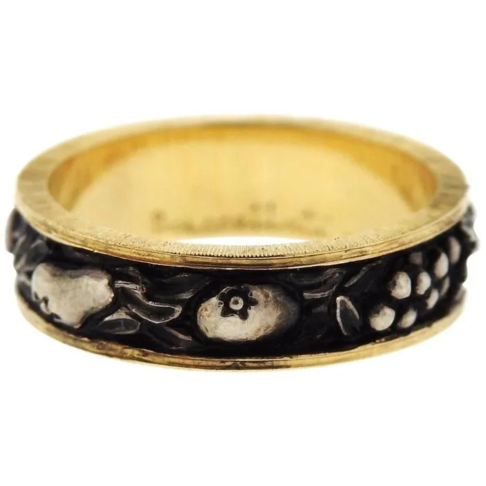 Rings Buccellati Buccellati Gold Silver Brunito Band Ring