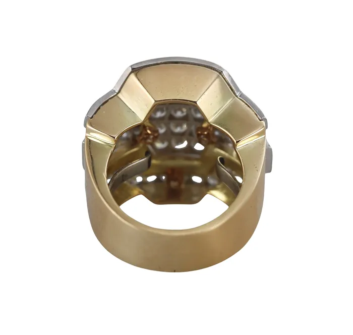 Rings David Webb David Webb Diamond Gold Platinum Enamel Cigar Band Ring