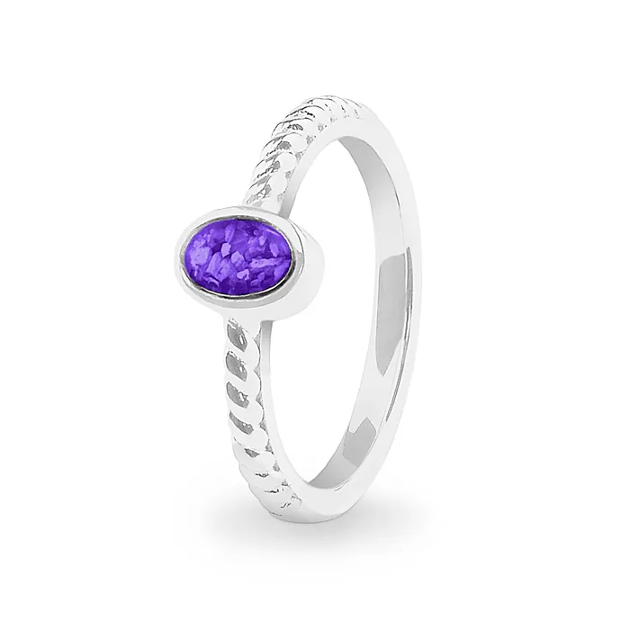 Rings EverWith EverWith Ladies Petite Guard Memorial Ashes Ring