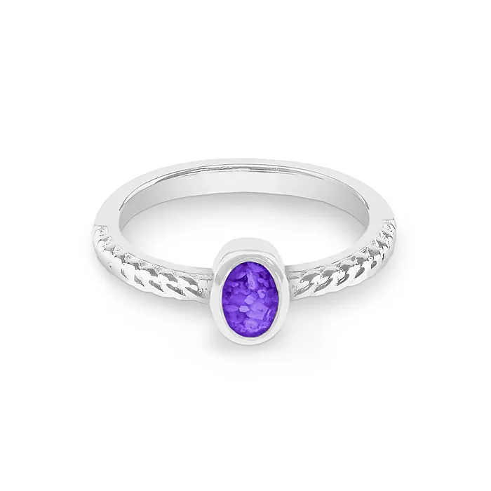 Rings EverWith EverWith Ladies Petite Guard Memorial Ashes Ring
