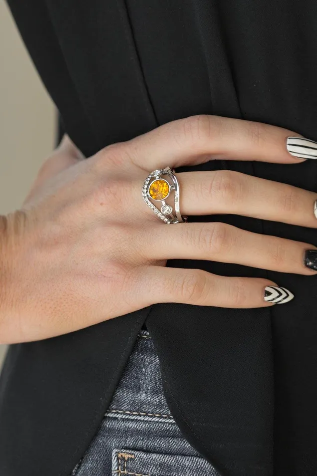 Rings Rich With Richness Yellow Ring Jewelry by Bretta Paparazzi Accessories