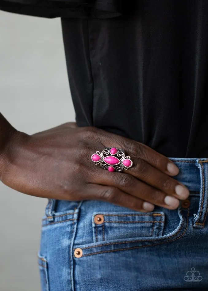 Sahara Sweetheart Pink Ring Jewelry by Bretta Paparazzi Accessories Rings