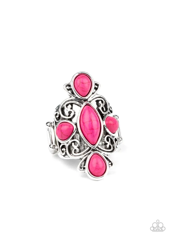 Sahara Sweetheart Pink Ring Jewelry by Bretta Paparazzi Accessories Rings