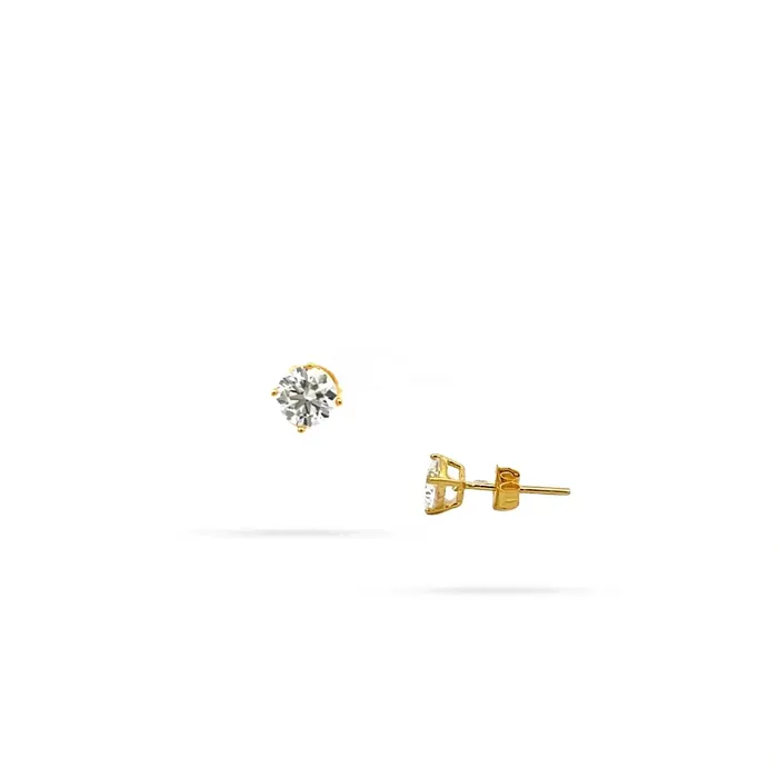 Senso Silver Earrings Womens silver earrings with gold plating and crystals Senso Silver