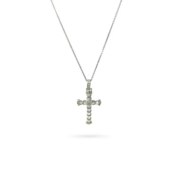 Senso Silver Necklaces Womens silver necklace Senso Silver with a cross with crystals Senso Silver Necklaces Womens silver necklace Senso Silver with a cross with crystals