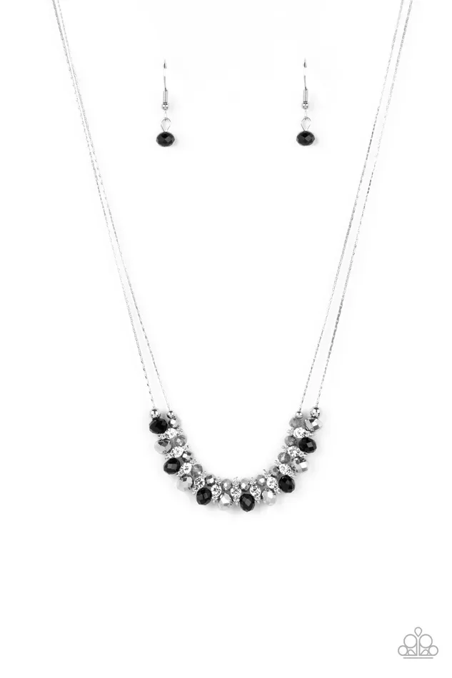 Shimmering High Society Black Necklace Jewelry by Bretta Paparazzi Accessories Necklaces