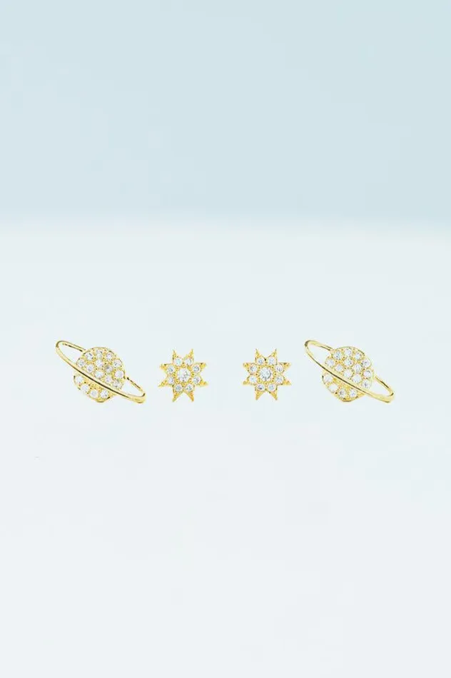 Starfish Project Celestial Planets Stud Earrings Set Gives Freedom Hope to Women Earrings