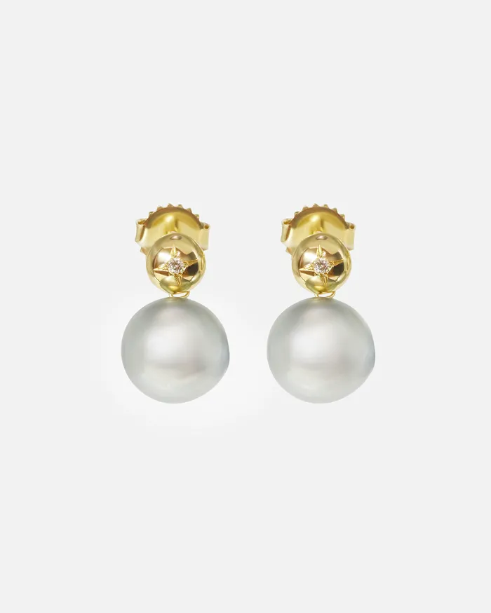 Umi Button Round Earrings Hiroyo Earrings