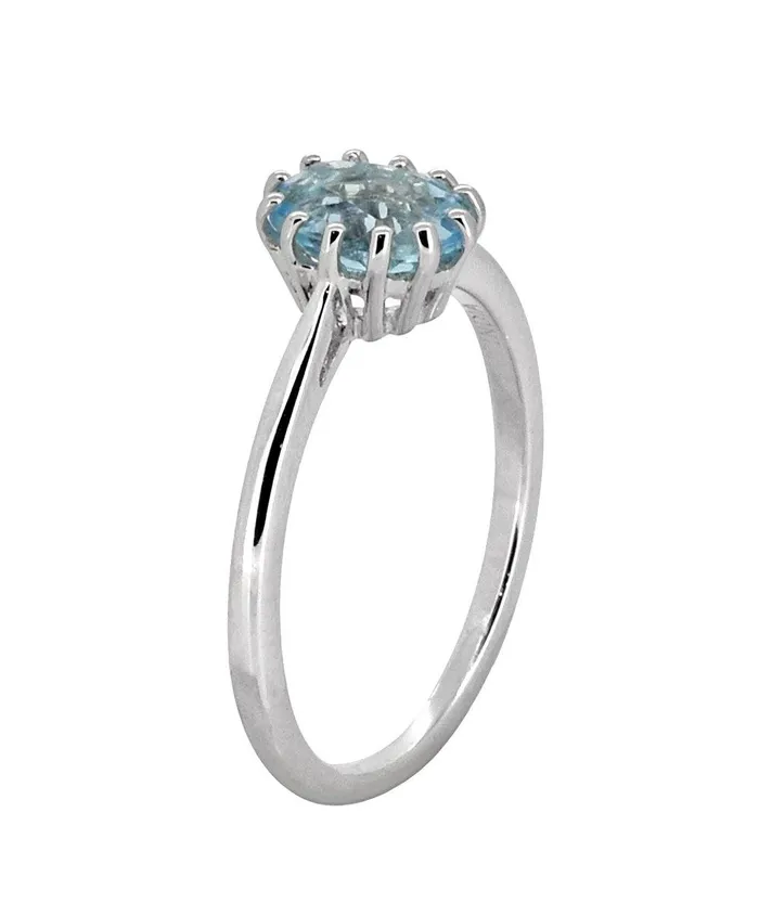 105 Ct Blue Topaz Solid 925 Sterling Silver Ring Jewelry YoTreasure Rings
