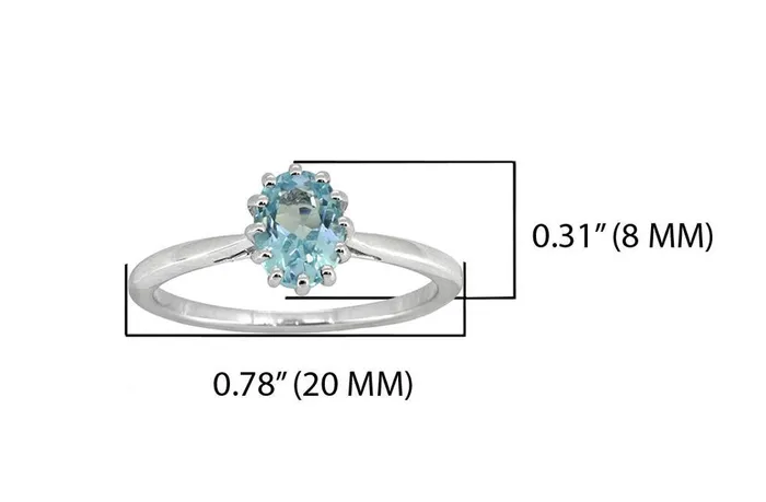 105 Ct Blue Topaz Solid 925 Sterling Silver Ring Jewelry YoTreasure Rings