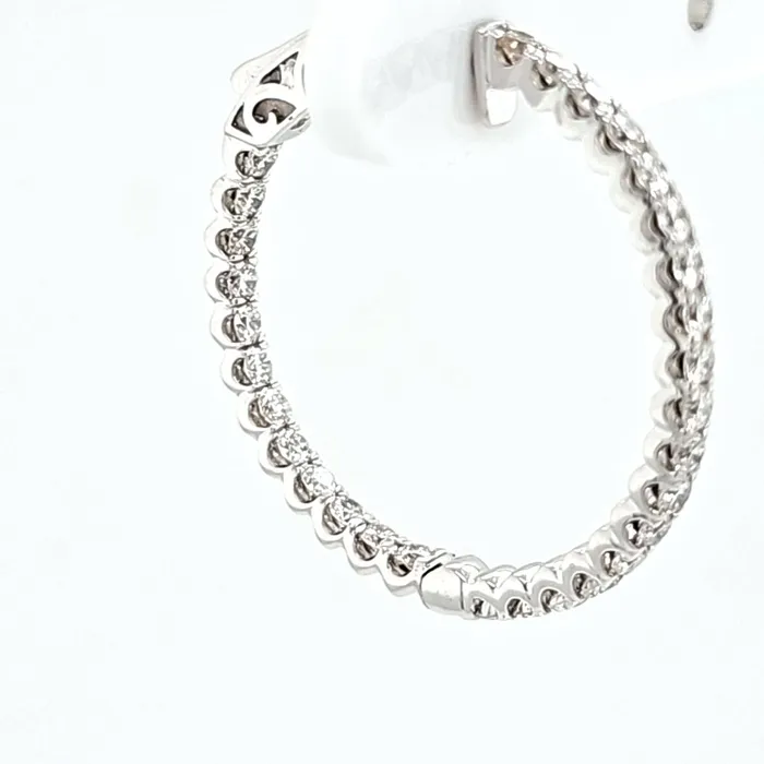 14k White Gold Inside Out 158ctw Diamond Hoop Earrings I8164 Wilkerson Assoc Earrings 14k White Gold Inside Out 158ctw Diamond Hoop Earrings I8164 Wilkerson Assoc Earrings