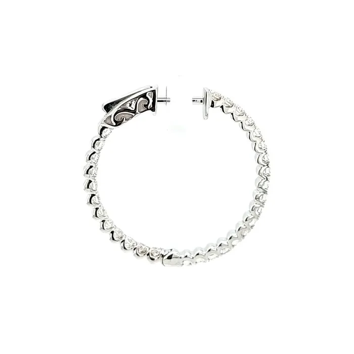 14k White Gold Inside Out 158ctw Diamond Hoop Earrings I8164 Wilkerson Assoc Earrings 14k White Gold Inside Out 158ctw Diamond Hoop Earrings I8164 Wilkerson Assoc Earrings