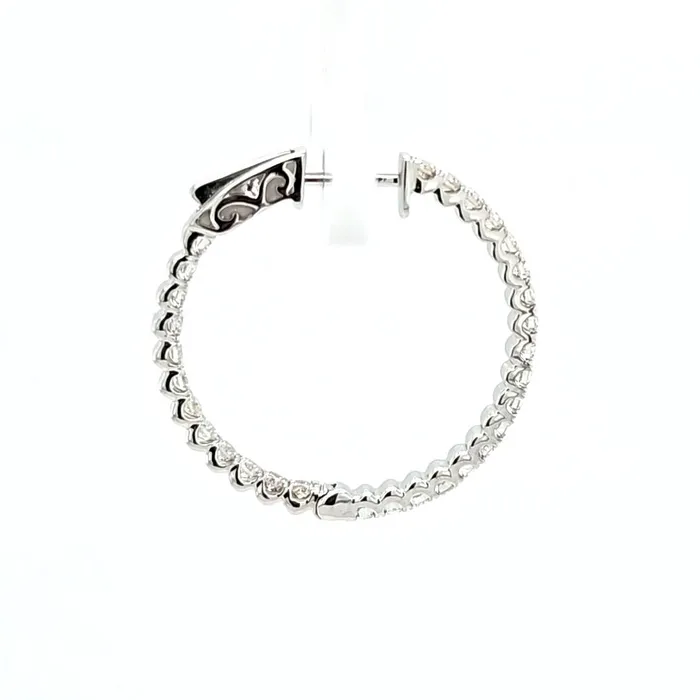 14k White Gold Inside Out 158ctw Diamond Hoop Earrings I8164 Wilkerson Assoc Earrings 14k White Gold Inside Out 158ctw Diamond Hoop Earrings I8164 Wilkerson Assoc Earrings