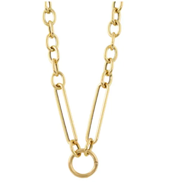 14k Yellow Gold Oval O Clip Chain 18 I9071 Doves Necklaces