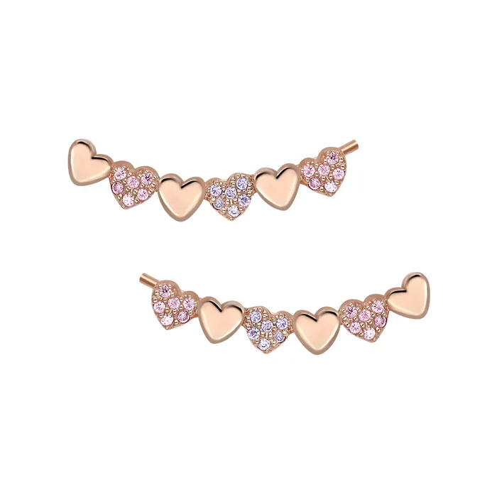 acemijewelry Earrings Heart Bouquet Ear Climber