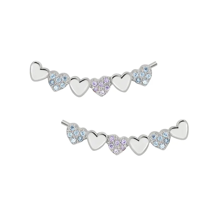 acemijewelry Earrings Heart Bouquet Ear Climber