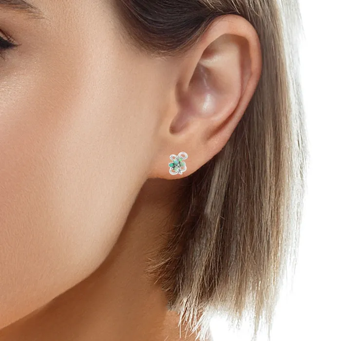 Australian Opal Black Earrings set in Sterling Silver Australian Opal Cutters Earrings Australian Opal Black Earrings set in Sterling Silver Australian Opal Cutters Earrings