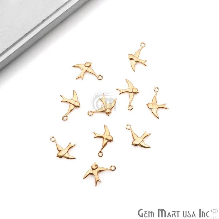 Bird Shape 16x10mm Gold Plated Finding Charm DIY Jewelry GemmartUSA Charm Necklaces Bird Shape 16x10mm Gold Plated Finding Charm DIY Jewelry GemmartUSA Charm Necklaces