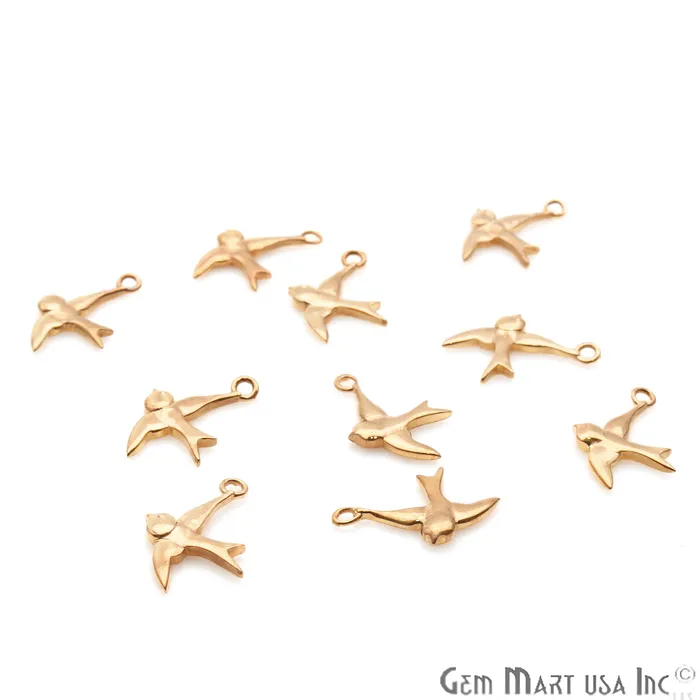 Bird Shape 16x10mm Gold Plated Finding Charm DIY Jewelry GemmartUSA Charm Necklaces Bird Shape 16x10mm Gold Plated Finding Charm DIY Jewelry GemmartUSA Charm Necklaces