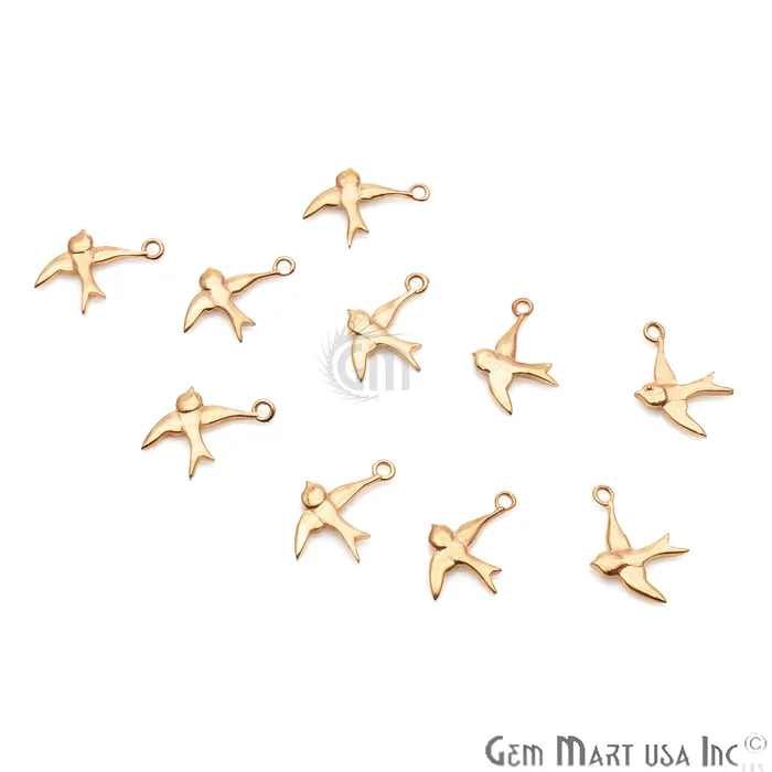 Bird Shape 16x10mm Gold Plated Finding Charm DIY Jewelry GemmartUSA Charm Necklaces Bird Shape 16x10mm Gold Plated Finding Charm DIY Jewelry GemmartUSA Charm Necklaces