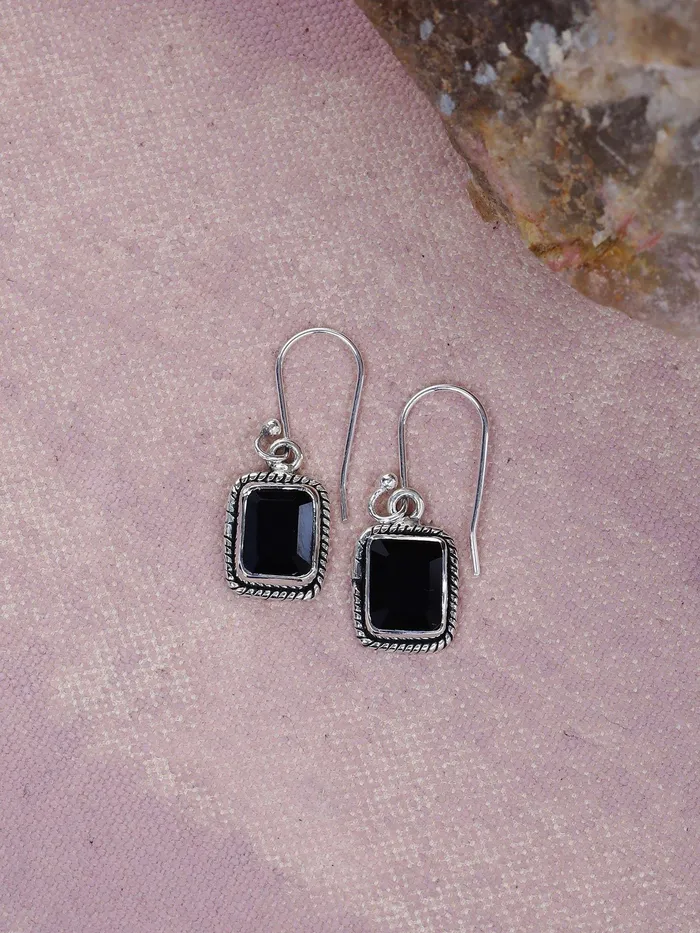 Black Onyx Solid 925 Sterling Silver Dangle Earrings Jewelry YoTreasure Earrings Black Onyx Solid 925 Sterling Silver Dangle Earrings Jewelry YoTreasure Earrings
