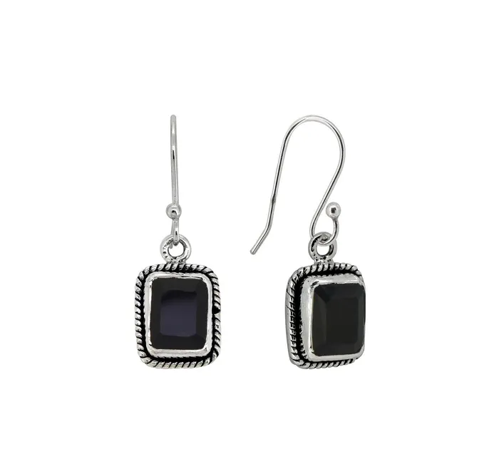 Black Onyx Solid 925 Sterling Silver Dangle Earrings Jewelry YoTreasure Earrings