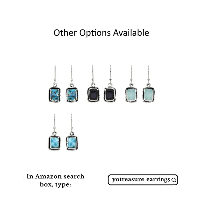 Black Onyx Solid 925 Sterling Silver Dangle Earrings Jewelry YoTreasure Earrings