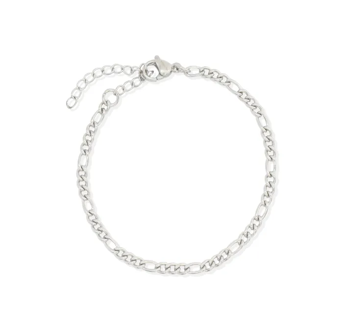 Bracelets BOBBI SILVER FIGARO CHAIN BRACELET SAMPLE Mai Dsire