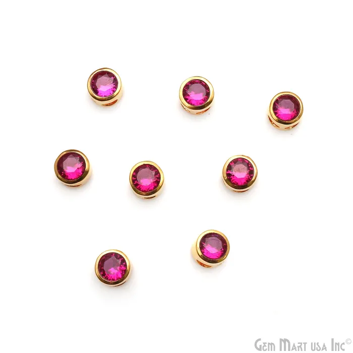 Bracelets GemMartUSA Cubic Zirconia Crystal Round 8mm Jewelry Pendant Charm Gemstone Bracelet Charm Bracelets GemMartUSA Cubic Zirconia Crystal Round 8mm Jewelry Pendant Charm Gemstone Bracelet Charm