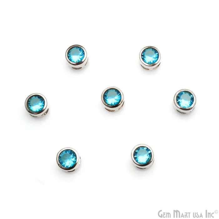 Bracelets GemMartUSA Cubic Zirconia Crystal Round 8mm Jewelry Pendant Charm Gemstone Bracelet Charm Bracelets GemMartUSA Cubic Zirconia Crystal Round 8mm Jewelry Pendant Charm Gemstone Bracelet Charm