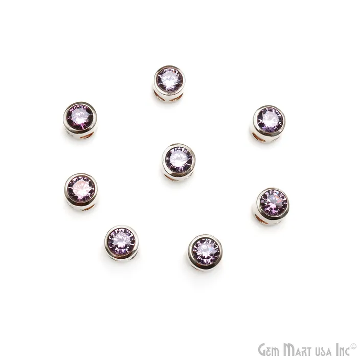 Bracelets GemMartUSA Cubic Zirconia Crystal Round 8mm Jewelry Pendant Charm Gemstone Bracelet Charm Bracelets GemMartUSA Cubic Zirconia Crystal Round 8mm Jewelry Pendant Charm Gemstone Bracelet Charm