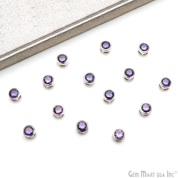 Bracelets GemMartUSA Cubic Zirconia Crystal Round 8mm Jewelry Pendant Charm Gemstone Bracelet Charm Bracelets GemMartUSA Cubic Zirconia Crystal Round 8mm Jewelry Pendant Charm Gemstone Bracelet Charm
