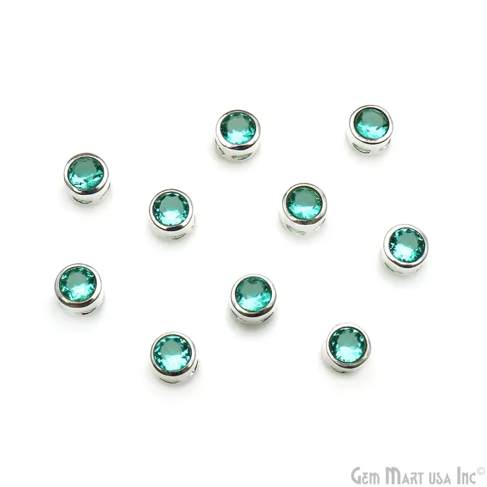 Bracelets GemMartUSA Cubic Zirconia Crystal Round 8mm Jewelry Pendant Charm Gemstone Bracelet Charm Bracelets GemMartUSA Cubic Zirconia Crystal Round 8mm Jewelry Pendant Charm Gemstone Bracelet Charm