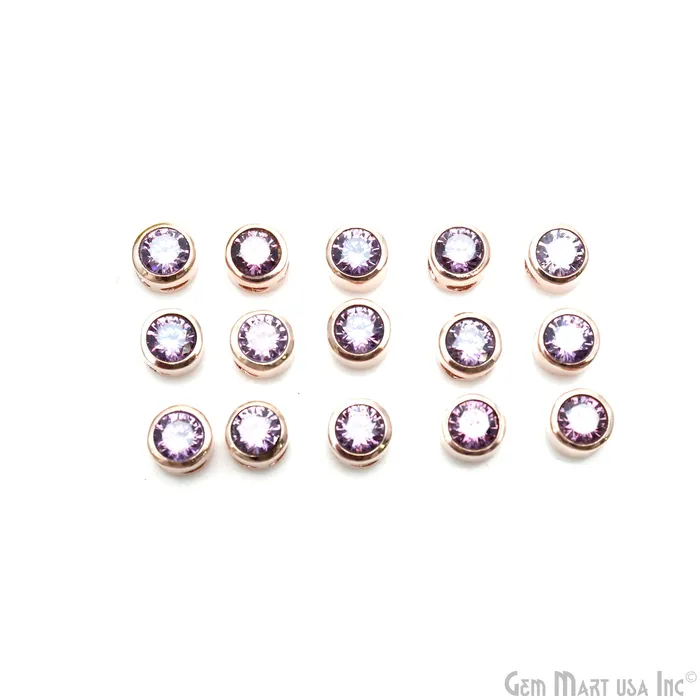 Bracelets GemMartUSA Cubic Zirconia Crystal Round 8mm Jewelry Pendant Charm Gemstone Bracelet Charm Bracelets GemMartUSA Cubic Zirconia Crystal Round 8mm Jewelry Pendant Charm Gemstone Bracelet Charm