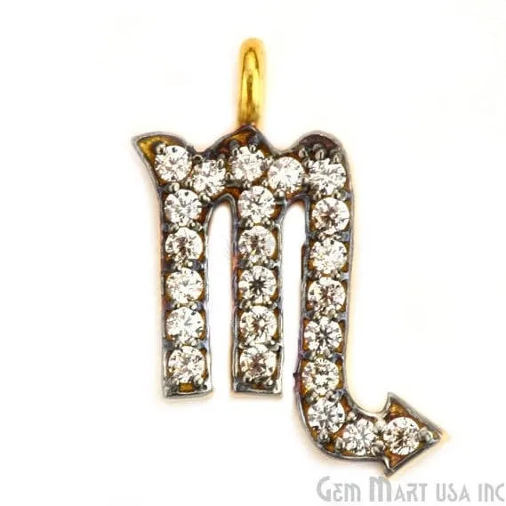 Bracelets GemmartUSA Scorpio Charms Diamond CZ Pave Gold Plated Charm for Bracelet Pendants Necklace CHWS40064 Bracelets GemmartUSA Scorpio Charms Diamond CZ Pave Gold Plated Charm for Bracelet Pendants Necklace CHWS40064