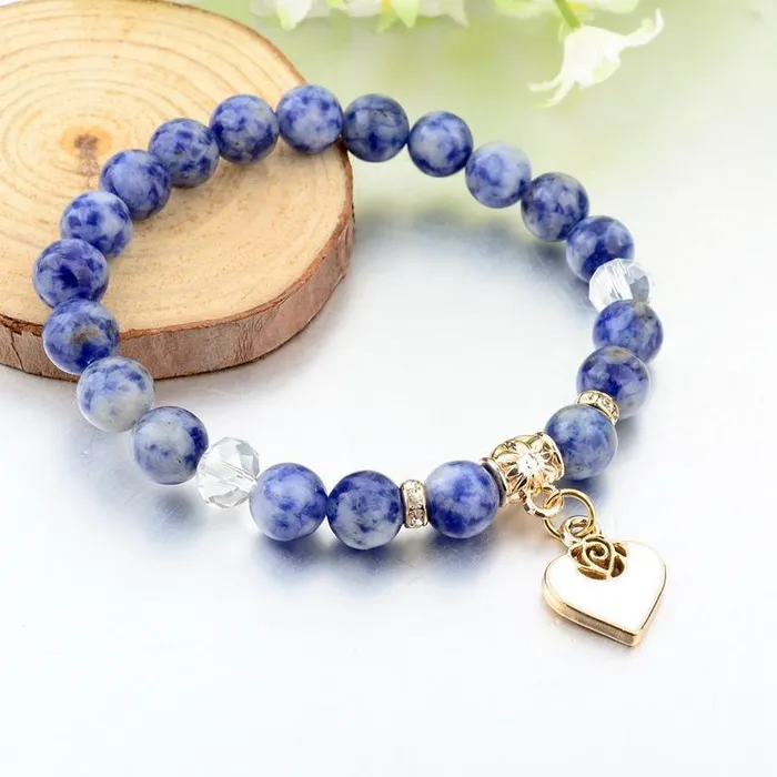 Bracelets Heart Charm Beads Bracelet My Zen Temple