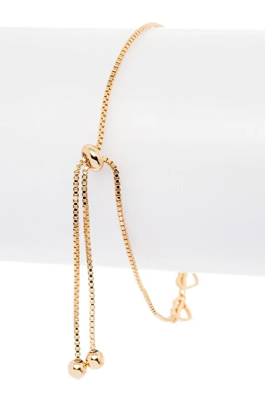 Bracelets LA Jewelry Plaza Micro CZ Pave Dainty Heart Charm String Bracelet Bracelets LA Jewelry Plaza Micro CZ Pave Dainty Heart Charm String Bracelet