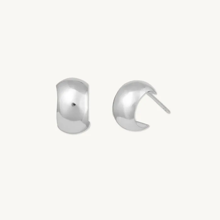 Camile Stone Earrings Classic Thick Huggie Earrings Camile Stone Earrings Classic Thick Huggie Earrings