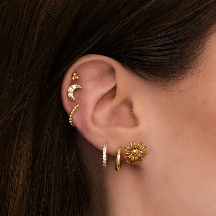 Camile Stone Earrings Daisy Flower Stud Earrings