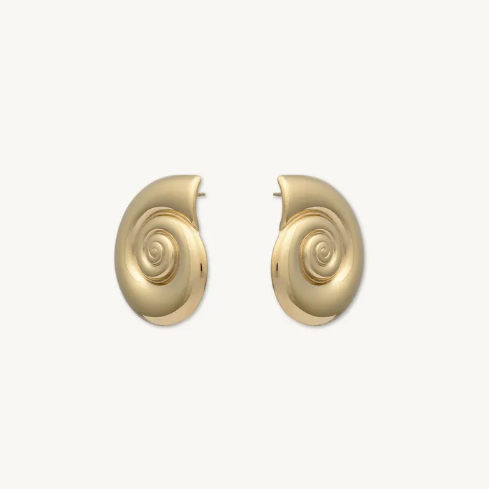 Camile Stone Earrings Shell Statement Stud Earrings