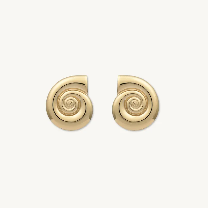 Camile Stone Earrings Shell Statement Stud Earrings