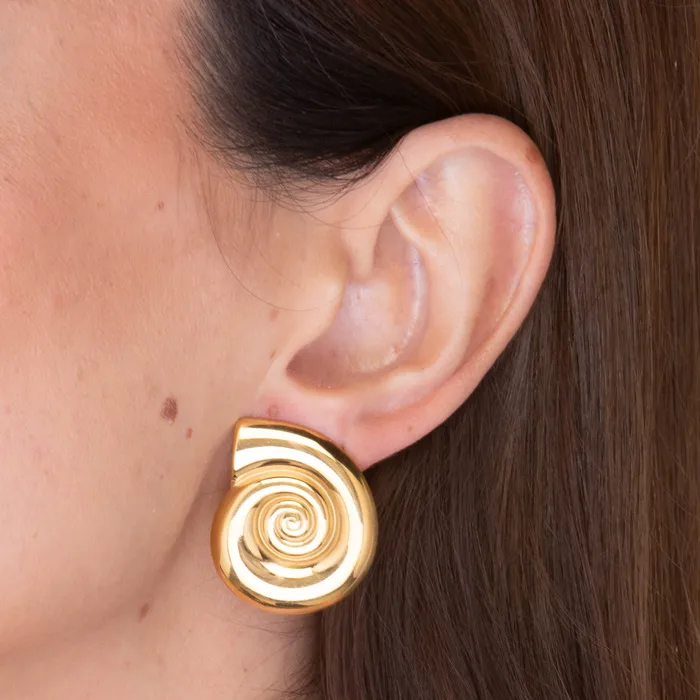 Camile Stone Earrings Shell Statement Stud Earrings