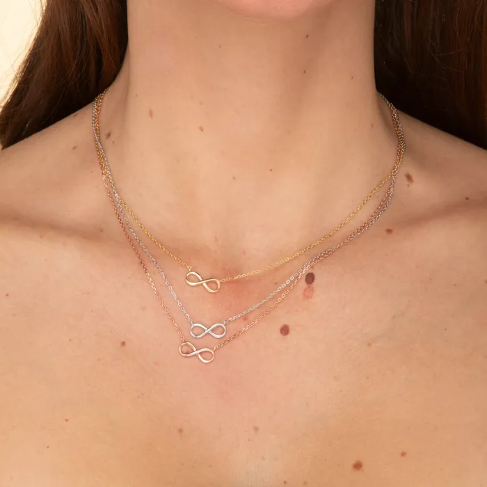 Camile Stone Necklaces Classic Infinity Chain Necklace